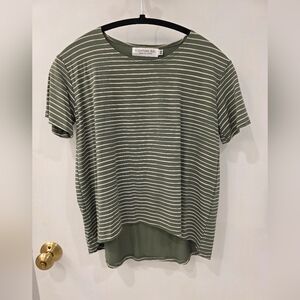Fighting Eel Green Striped Short Sleeve Tee